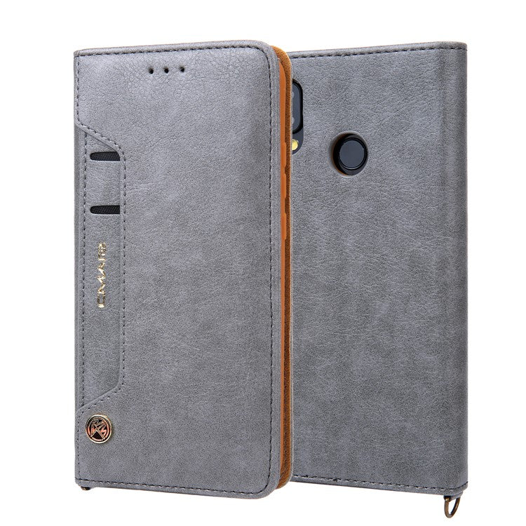 CMAI2 PU Leather Card Slots Phone Protection Casing for Huawei P20 Lite / Nova 3e (China) - Grey