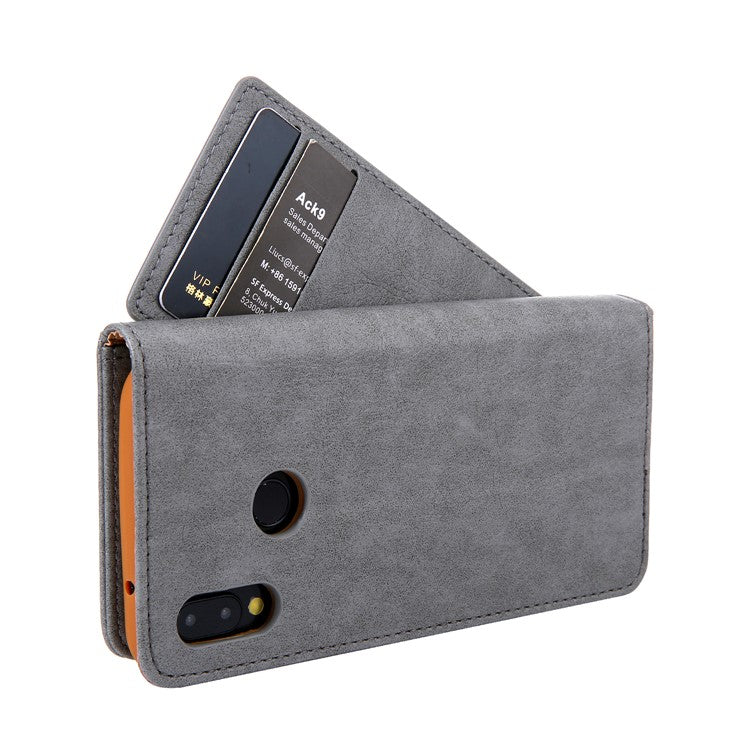 CMAI2 PU Leather Card Slots Phone Protection Casing for Huawei P20 Lite / Nova 3e (China) - Grey