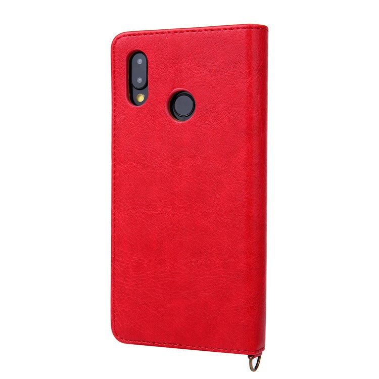CMAI2 PU Leather Card Slots Phone Case for Huawei P20 Lite / Nova 3e (China) - Red