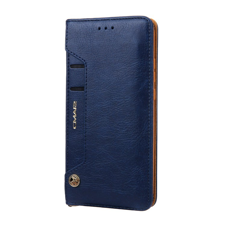 CMAI2 PU Leather Card Slots Mobile Cover with Photo Slots for Huawei P20 Pro - Dark Blue