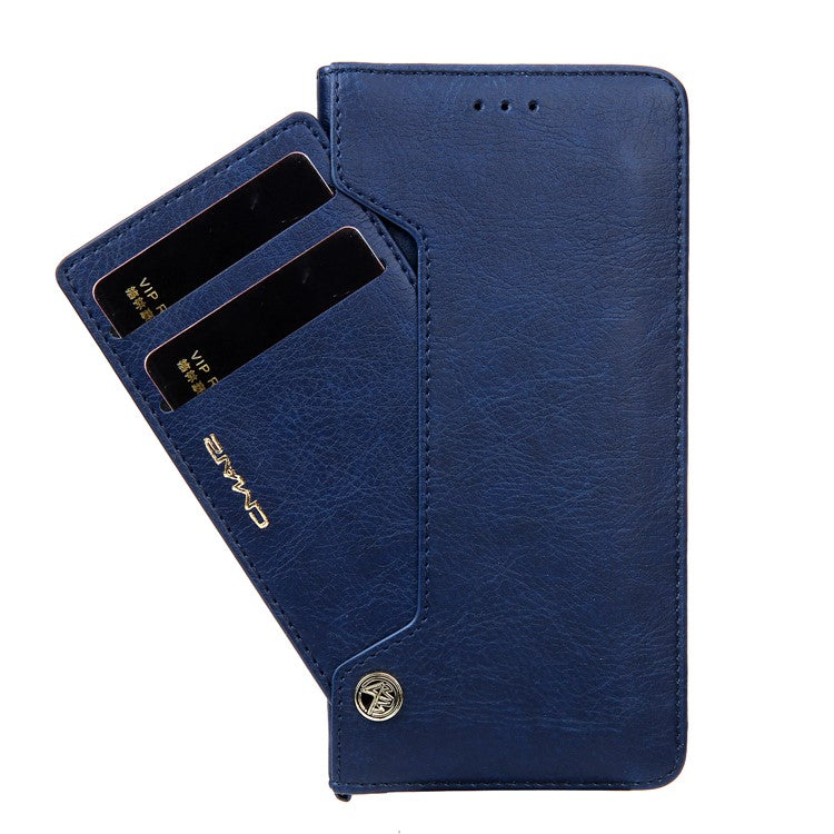 CMAI2 PU Leather Card Slots Mobile Cover with Photo Slots for Huawei P20 Pro - Dark Blue