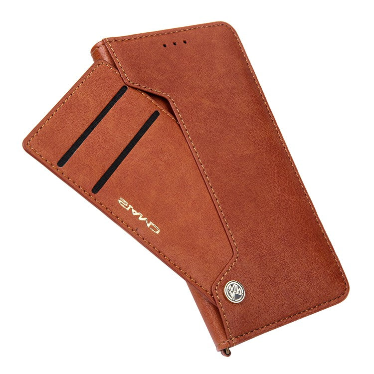 CMAI2 PU Leather Card Slots Flip Cellphone Case Accessory for Huawei P20 Pro - Brown
