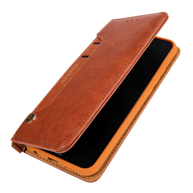 CMAI2 PU Leather Card Slots Flip Cellphone Case Accessory for Huawei P20 Pro - Brown