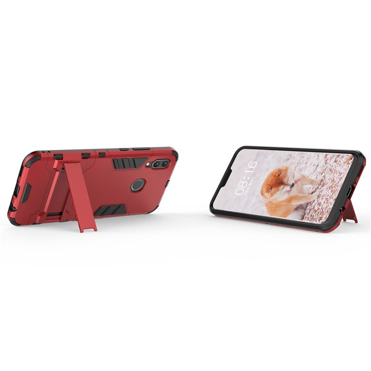 Cool Guard PC TPU Combo Mobile Phone Case with Kickstand for Huawei nova 3 - Red