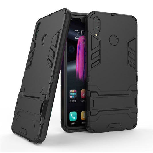 Plastic + TPU Hybrid Case with Kickstand for Huawei Honor 8X / Honor View 10 Lite - Black