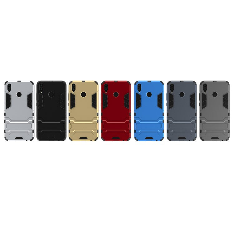 Plastic + TPU Hybrid Back Case with Kickstand for Huawei Honor 8X / Honor View 10 Lite - Red
