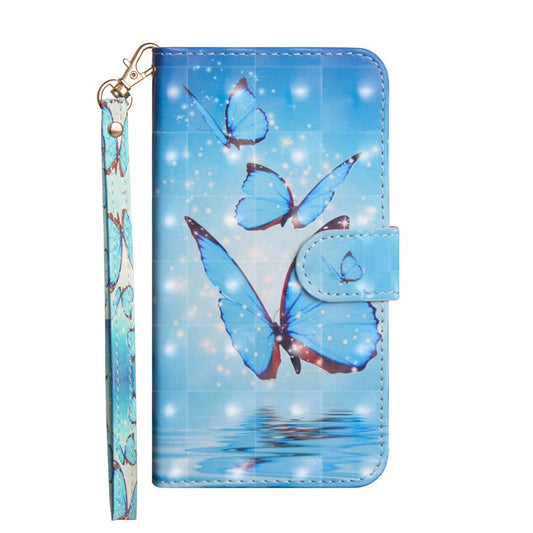 Pattern Printing PU Leather Cover Wallet Stand Mobile Casing for Huawei Honor 8X / Honor View 10 Lite - Blue Butterflies