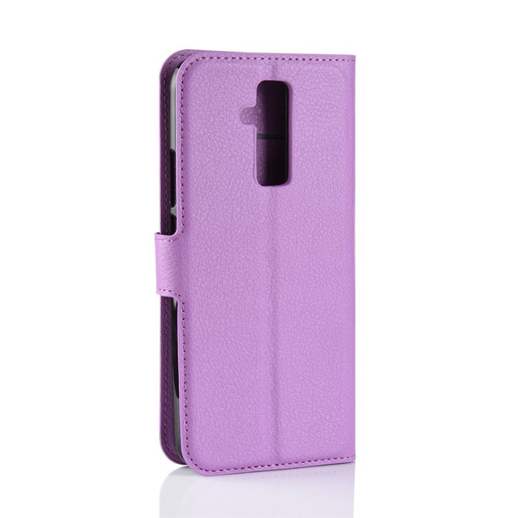 For Huawei Mate 20 Lite Litchi Grain Leather Wallet Mobile Phone Case Cover with Stand - Purple