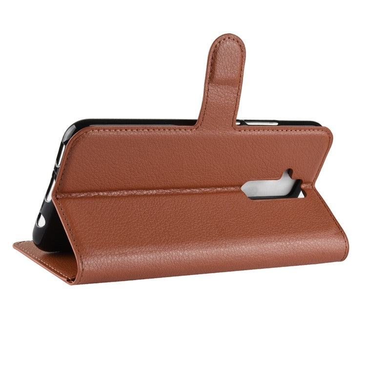 For Huawei Mate 20 Lite Litchi Grain Leather Wallet Mobile Phone Case Cover with Stand - Brown