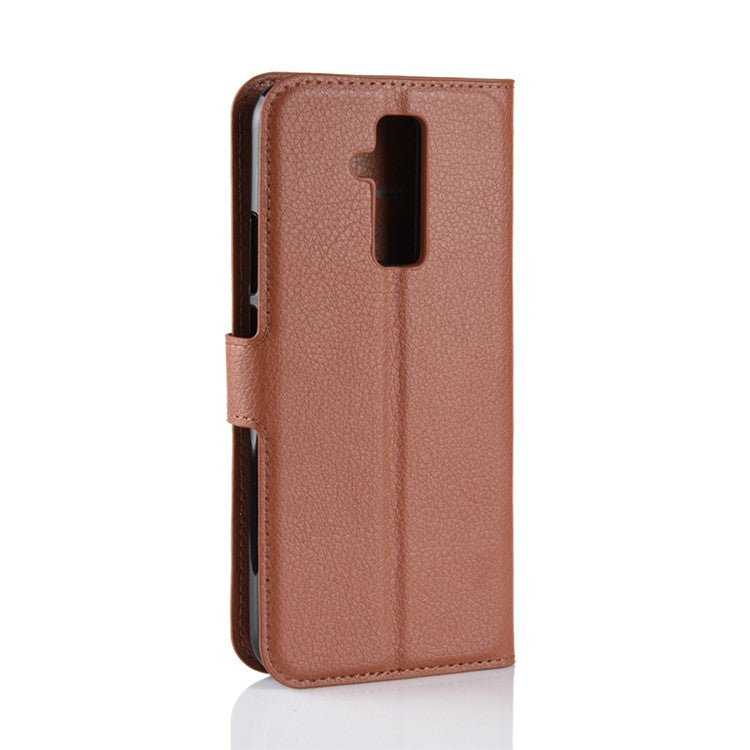 For Huawei Mate 20 Lite Litchi Grain Leather Wallet Mobile Phone Case Cover with Stand - Brown