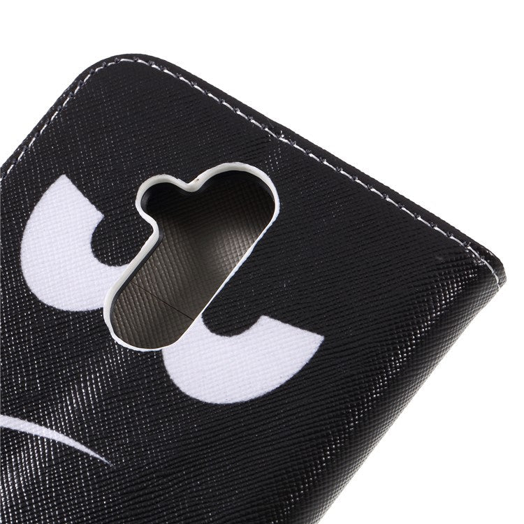 Pattern Printing Cross Texture Leather Wallet Case for Huawei Mate 20 Lite - Do not Touch My Phone