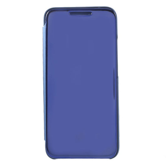 Plated Mirror Surface Leather Phone Case with View Window for Huawei Mate 20 Lite / Maimang 7 - Blue