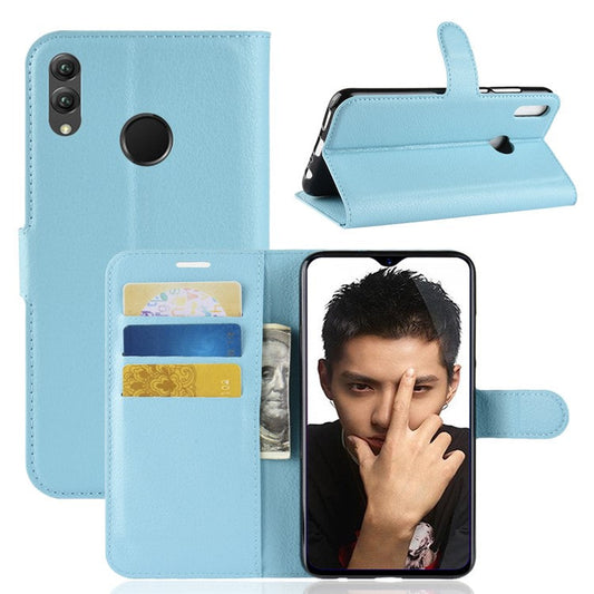 For Huawei Honor 8X / Honor View 10 Lite Litchi Texture Wallet Stand Leather Phone Cover - Blue