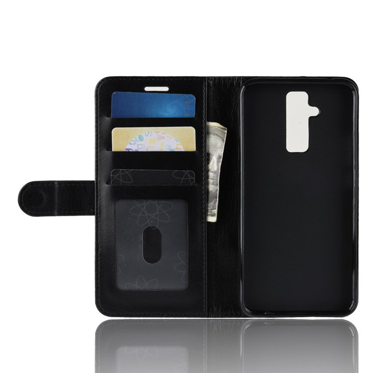 Crazy Horse Wallet Leather Stand Case for Huawei Mate 20 Lite - Black