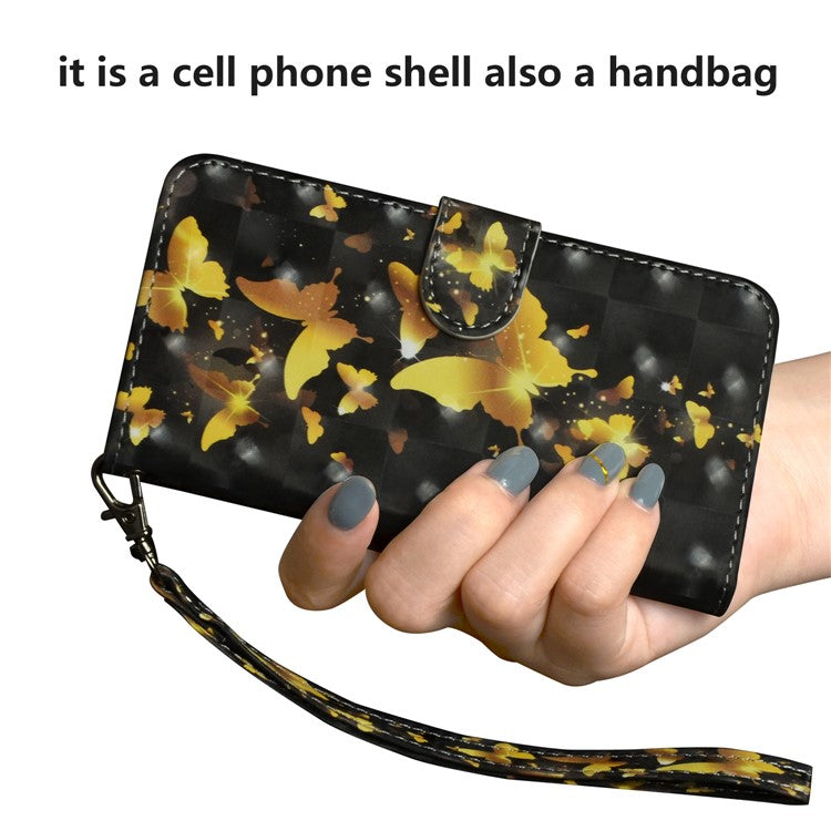 Pattern Printing Leather Wallet Cover for Huawei Mate 20 Lite - Butterfly Pattern