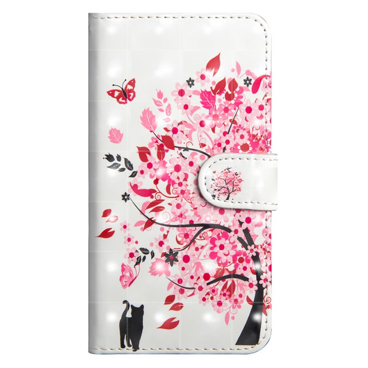Pattern Printing Magnetic Leather Stand Cover for Huawei Mate 20 Lite - Flowered Tree