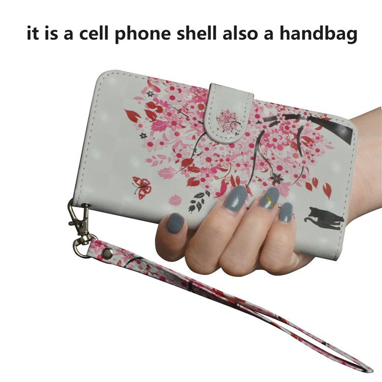Pattern Printing Magnetic Leather Stand Cover for Huawei Mate 20 Lite - Flowered Tree