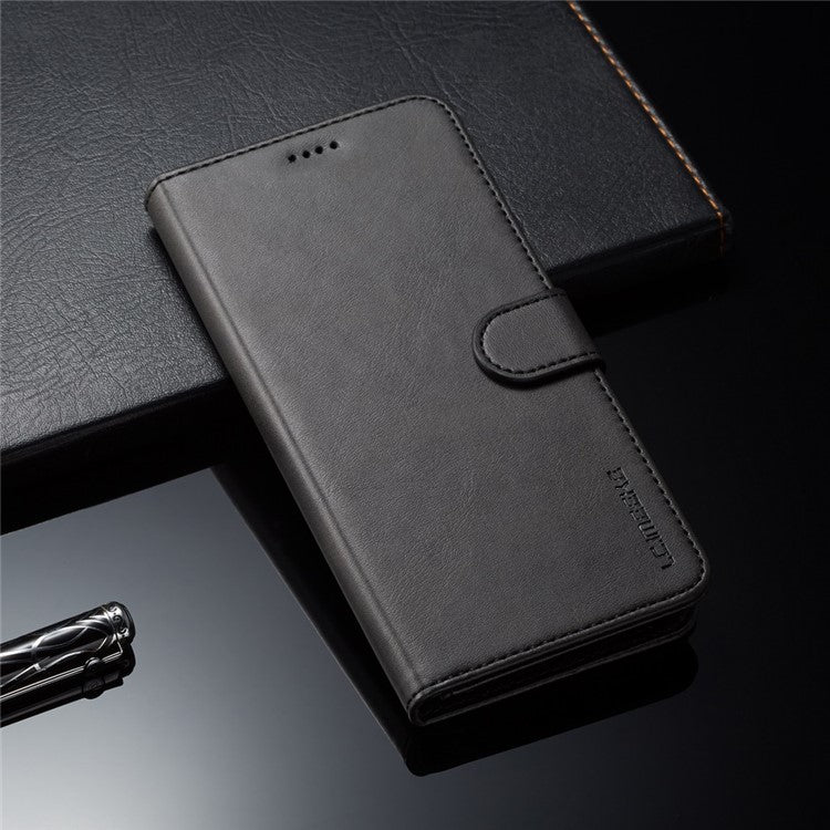 LC.IMEEKE Wallet Leather Stand Shell for Huawei Mate 20 Lite - Black