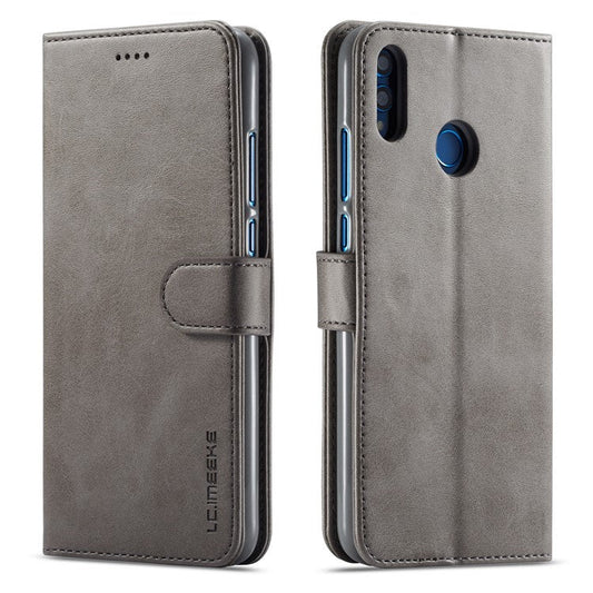 LC.IMEEKE Wallet Leather Magnetic Case for Huawei Honor 8X / Honor View 10 Lite - Grey