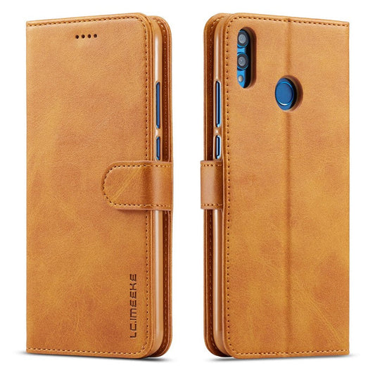 LC.IMEEKE Leather Wallet Cover for Huawei Honor 8X / Honor View 10 Lite - Brown