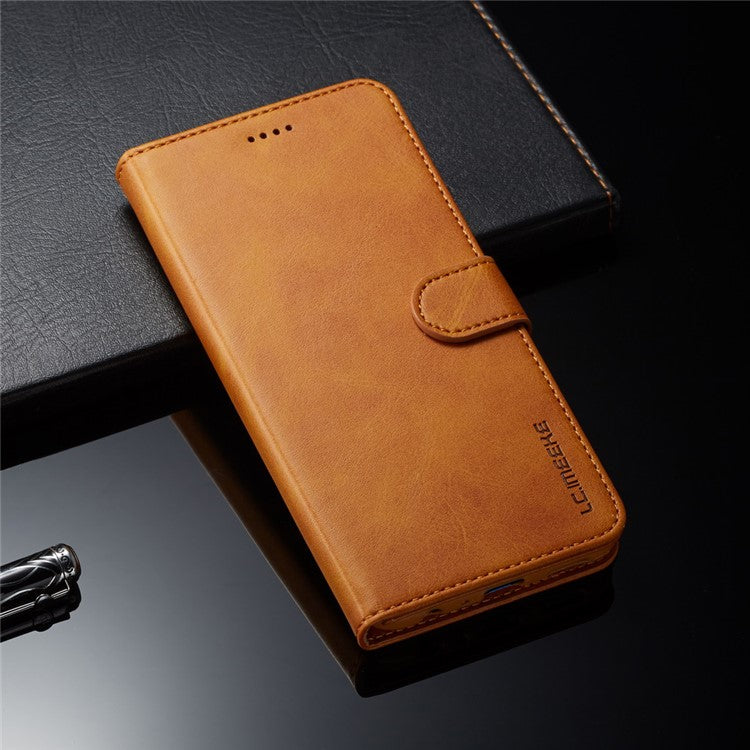 LC.IMEEKE Leather Wallet Cover for Huawei Honor 8X / Honor View 10 Lite - Brown