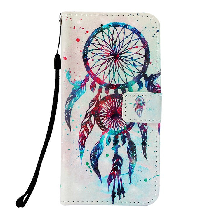 Pattern Printing Leather Magnetic Stand Case for Huawei Mate 20 Pro - Colorful Dream Catcher