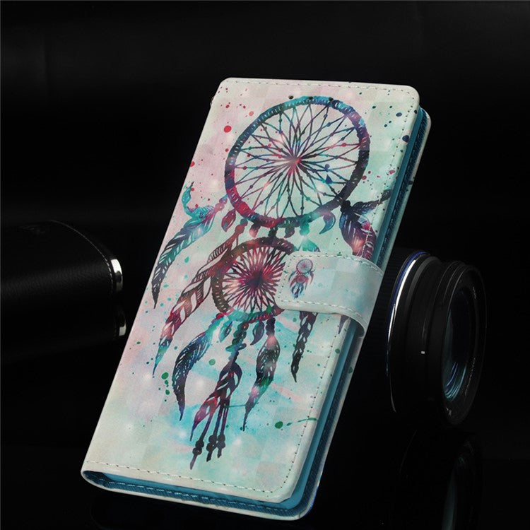 Pattern Printing Leather Magnetic Stand Case for Huawei Mate 20 Pro - Colorful Dream Catcher