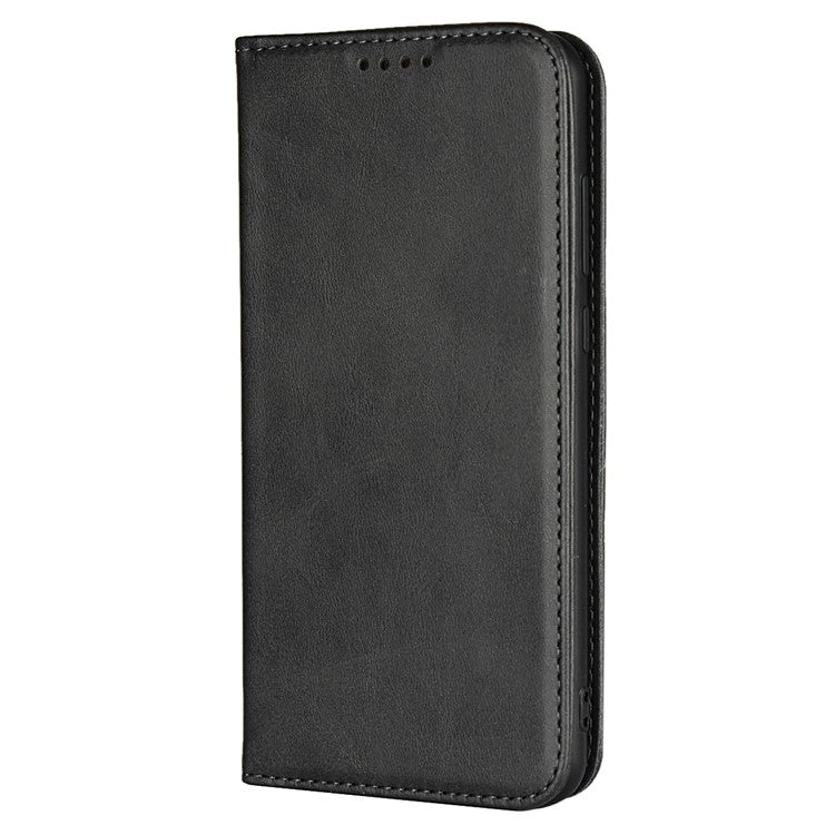 Auto-absorbed Leather Wallet Mobile Phone Cover for Huawei P20 Pro Strong Magnet Phone Case - Black