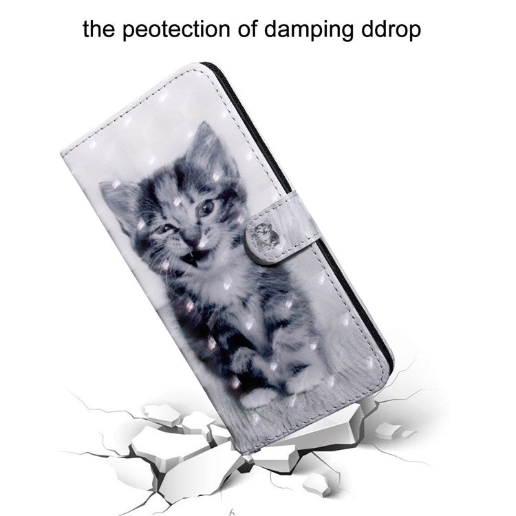 Patterned Leather Flip Case [Light Spot Decor] for Huawei Y5 (2018)/Y5 Prime (2018)/Honor 7s/Play 7 - Cat