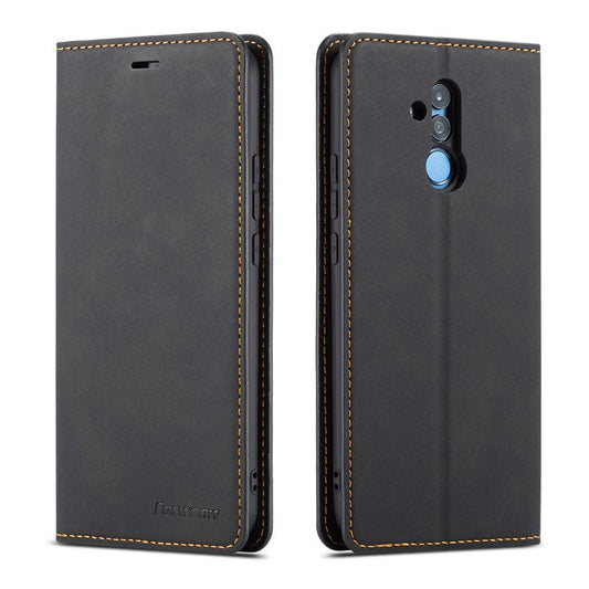 FORWENW Fantasy Series Silky Touch Leather Wallet Case Cover for Huawei Mate 20 Lite - Grey