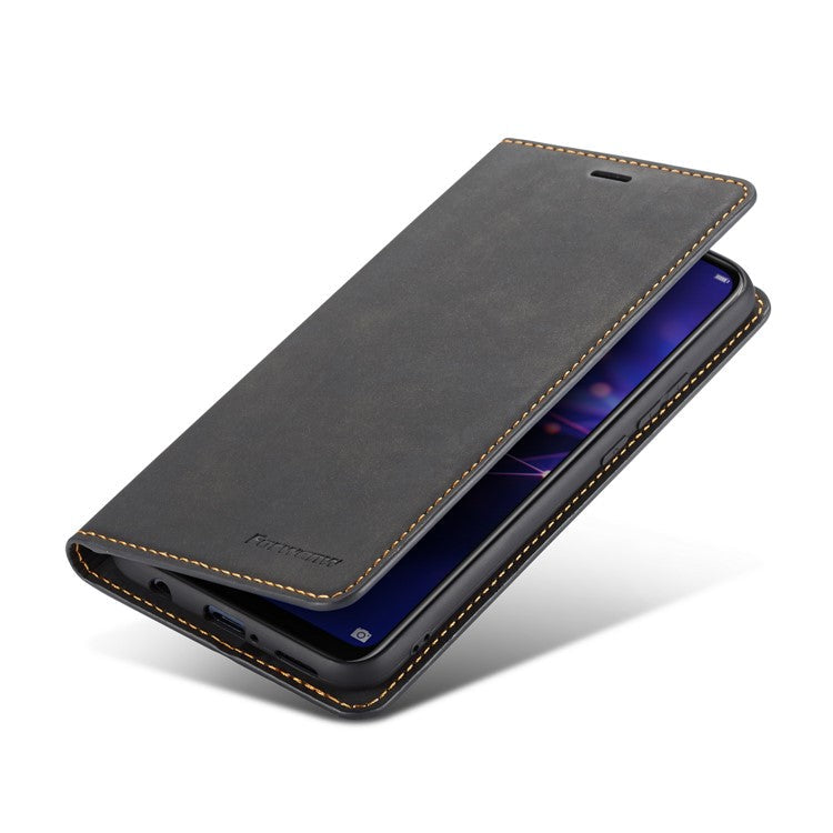FORWENW Fantasy Series Silky Touch Leather Wallet Case Cover for Huawei Mate 20 Lite - Grey