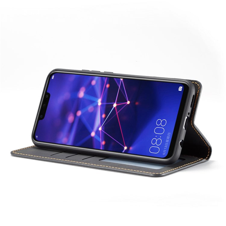 FORWENW Fantasy Series Silky Touch Leather Wallet Case Cover for Huawei Mate 20 Lite - Grey
