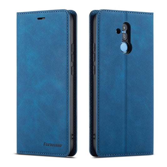 FORWENW Fantasy Series Stand Silky Touch Leather Wallet Case for Huawei Mate 20 Lite - Blue