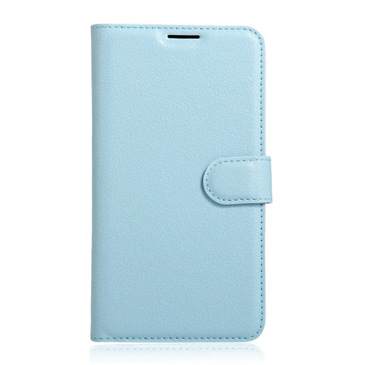 Litchi Grain Magnetic Flip Leather Cover for Huawei P9 Lite - Blue