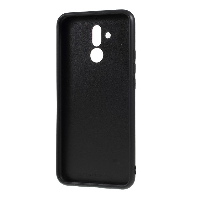 For Huawei Mate 20 Lite Gradient Color Glass + PC + TPU Hybrid Case - Red / Black