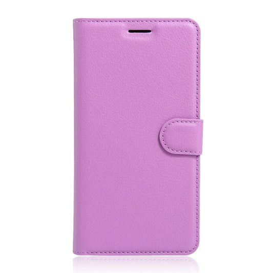 Lychee Skin Leather Card Holder Case for Huawei Y5II / Y5II - Purple