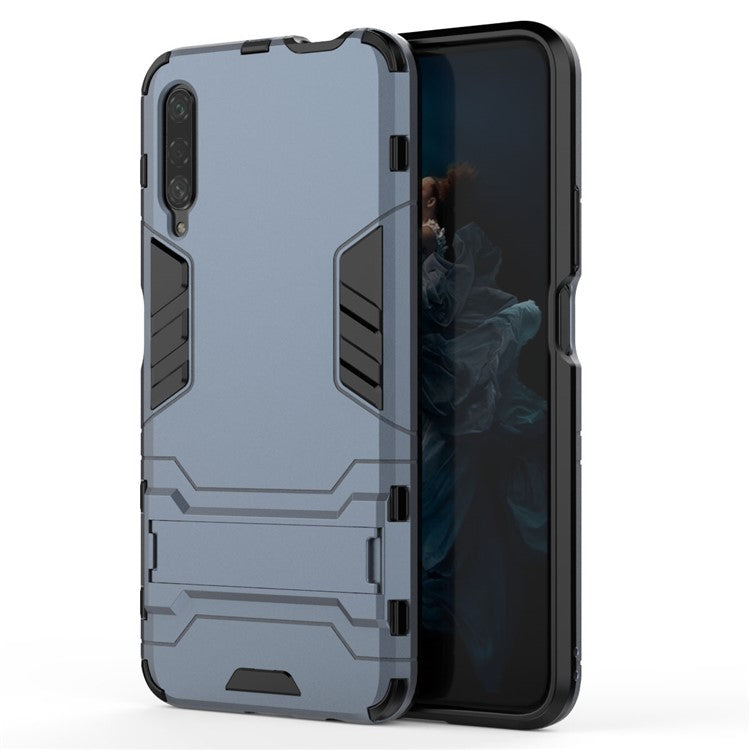 Plastic + TPU Hybrid Phone Case with Kickstand for Huawei Honor 9X Pro - Blue