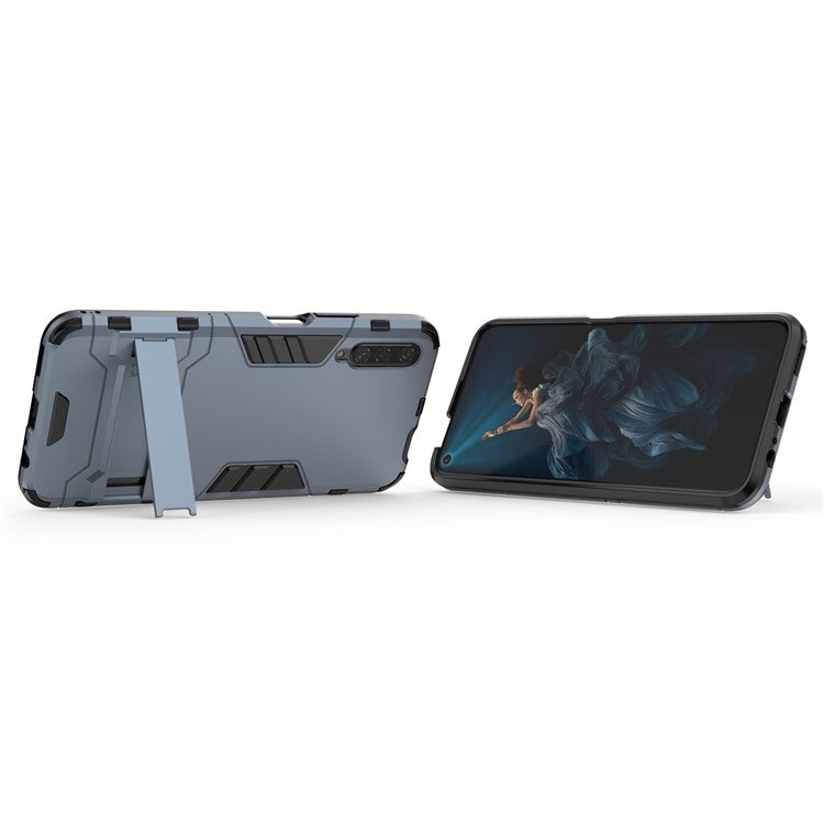 Plastic + TPU Hybrid Phone Case with Kickstand for Huawei Honor 9X Pro - Blue