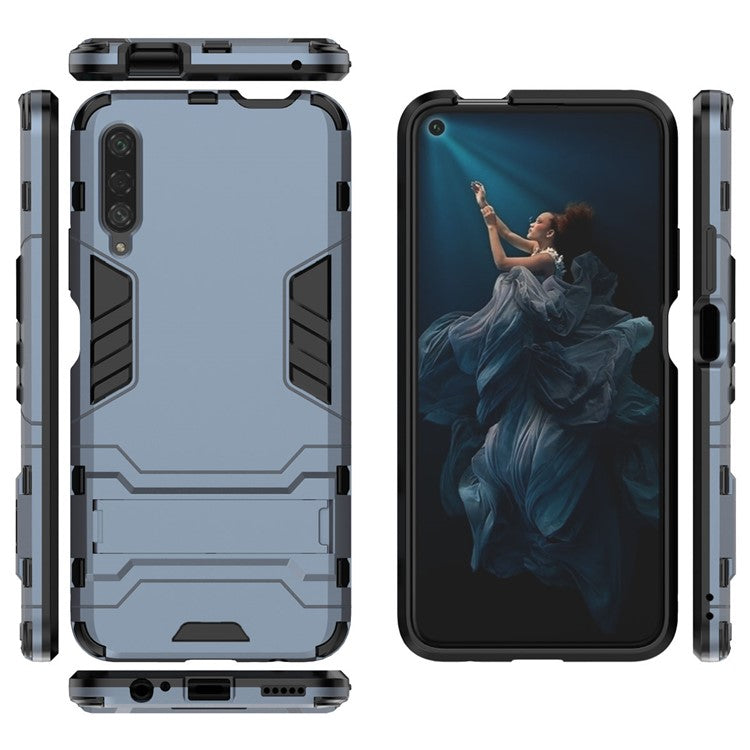 Plastic + TPU Hybrid Phone Case with Kickstand for Huawei Honor 9X Pro - Blue