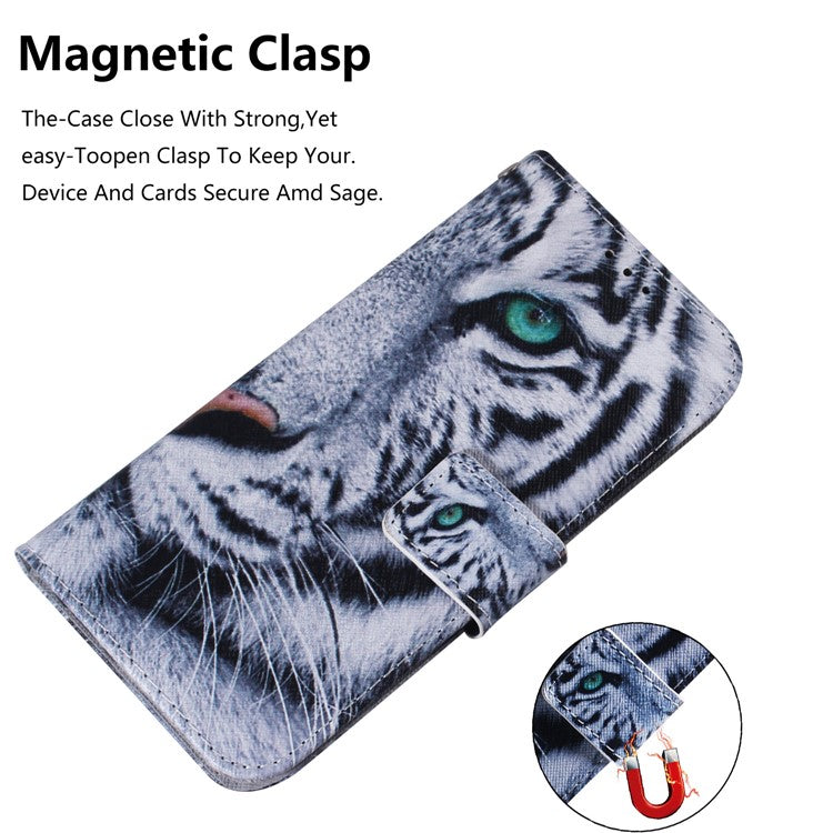 Printing Skin Leather Phone Case for Huawei Y9s/P smart Pro 2019/Honor 9X (For China)/9X Pro - Tiger