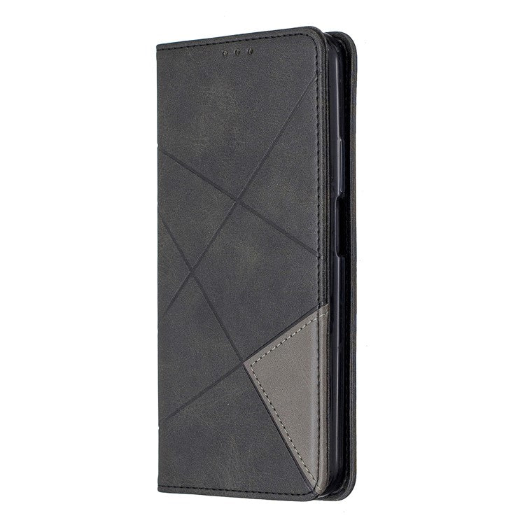 Geometric Pattern Leather Card Holder Case for Huawei Honor 9X (For China) / 9X Pro - Black