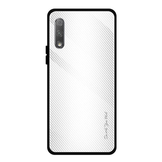 Texture Gradient Tempered Glass Phone Case for Huawei Y9s/P smart Pro 2019/Honor 9X (For China)/9X Pro - White