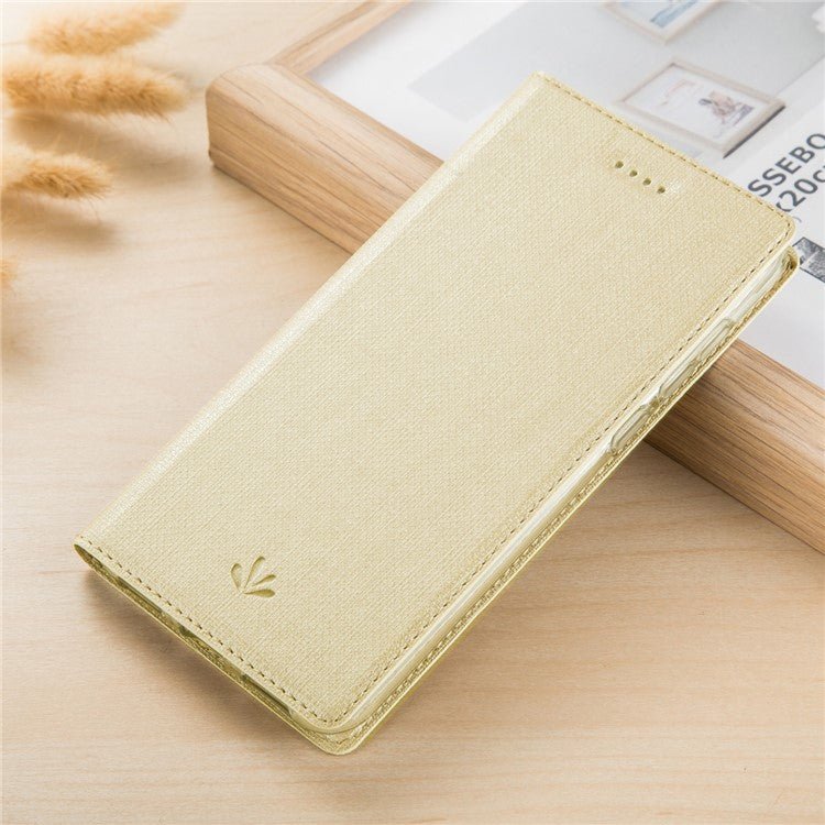 VILI DMX Cross Texture Leather Stand Case with Card Slot for Huawei Honor 9X (For China) / 9X Pro - Gold