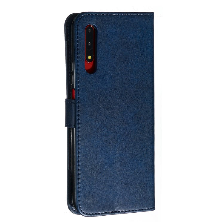 Zipper Pocket Wallet Stand Flip Leather Phone Cover for Huawei Honor 9X Pro/Honor 9X (For China) - Blue