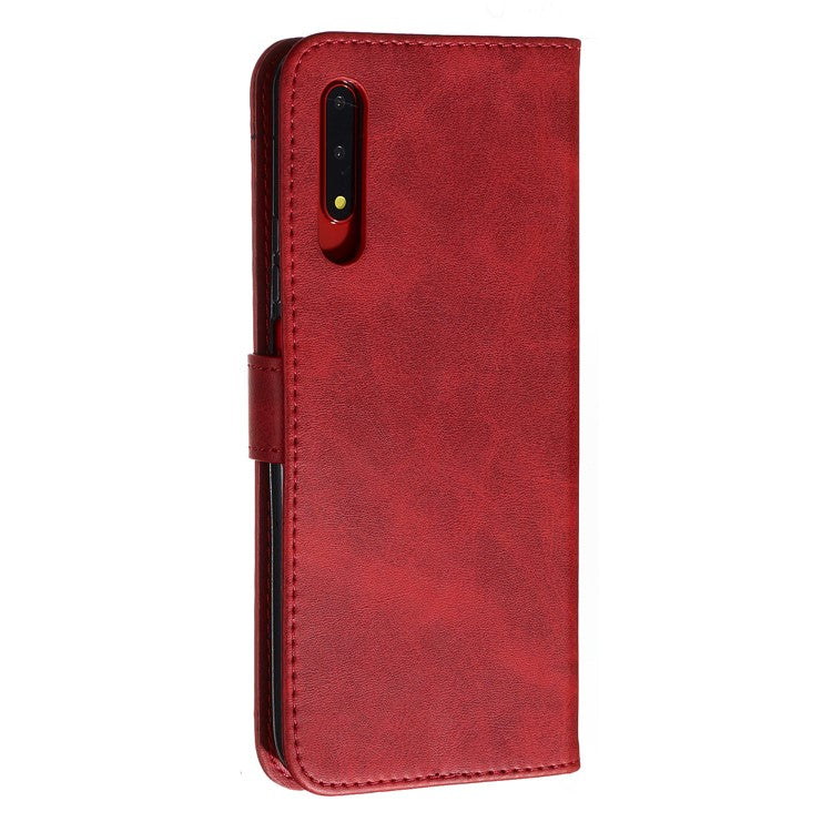 Zipper Pocket Wallet Stand Flip Leather Phone Cover for Huawei Honor 9X Pro/Honor 9X (For China) - Red