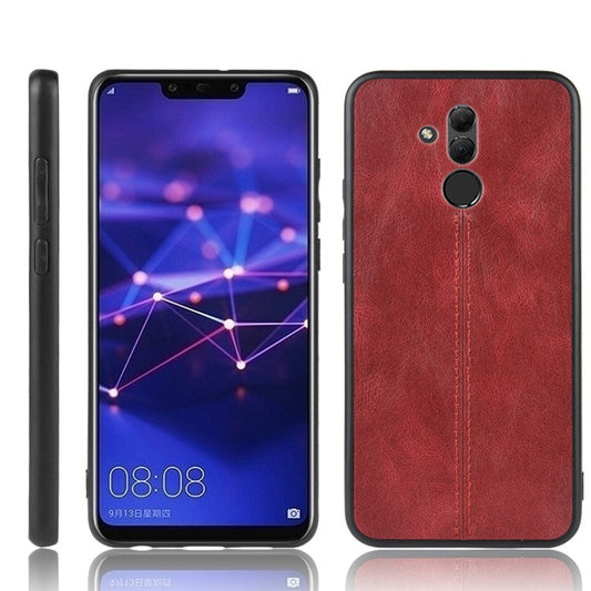 PU Leather Coated PC + TPU Cell Phone Shell for Huawei Mate 20 Lite/Maimang 7 - Red