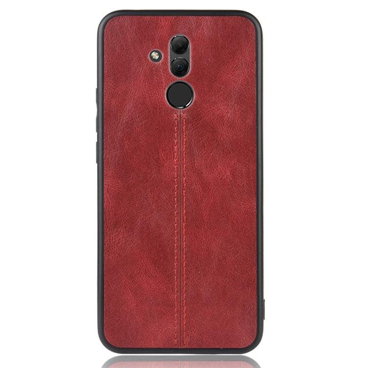 PU Leather Coated PC + TPU Cell Phone Shell for Huawei Mate 20 Lite/Maimang 7 - Red