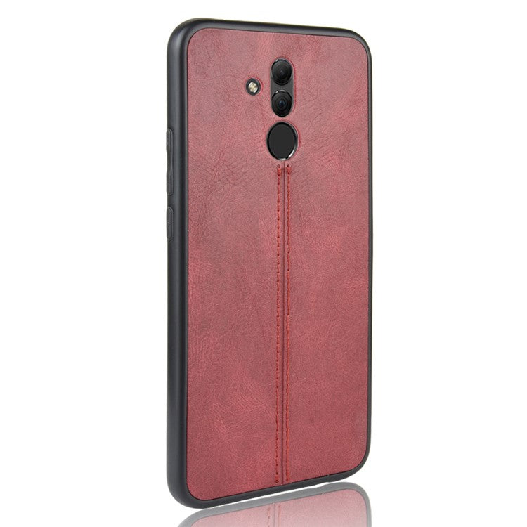 PU Leather Coated PC + TPU Cell Phone Shell for Huawei Mate 20 Lite/Maimang 7 - Red