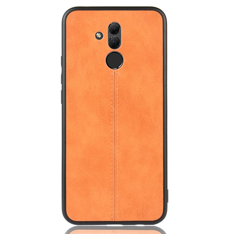 PU Leather Coated PC + TPU Cell Phone Shell for Huawei Mate 20 Lite/Maimang 7 - Yellow