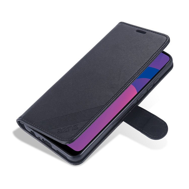 AZNS Leather Wallet with Stand Case for Honor 9A - Black